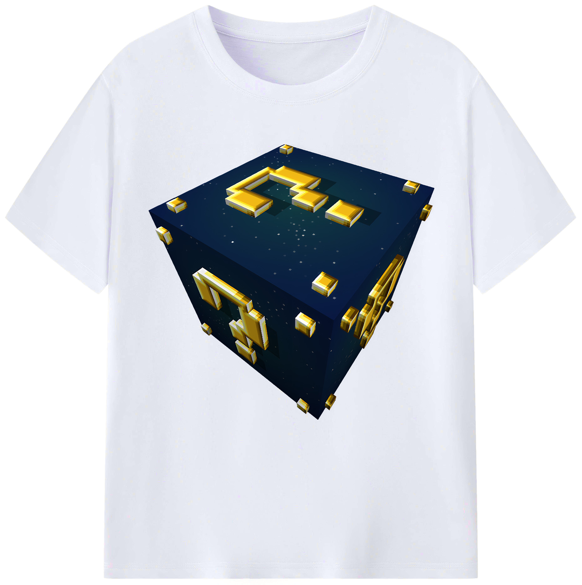 （画像用） マインクラフト ブロックの世界 Minecraft MC Block world レディースカジュアルプリントTシャツ（綿100％）