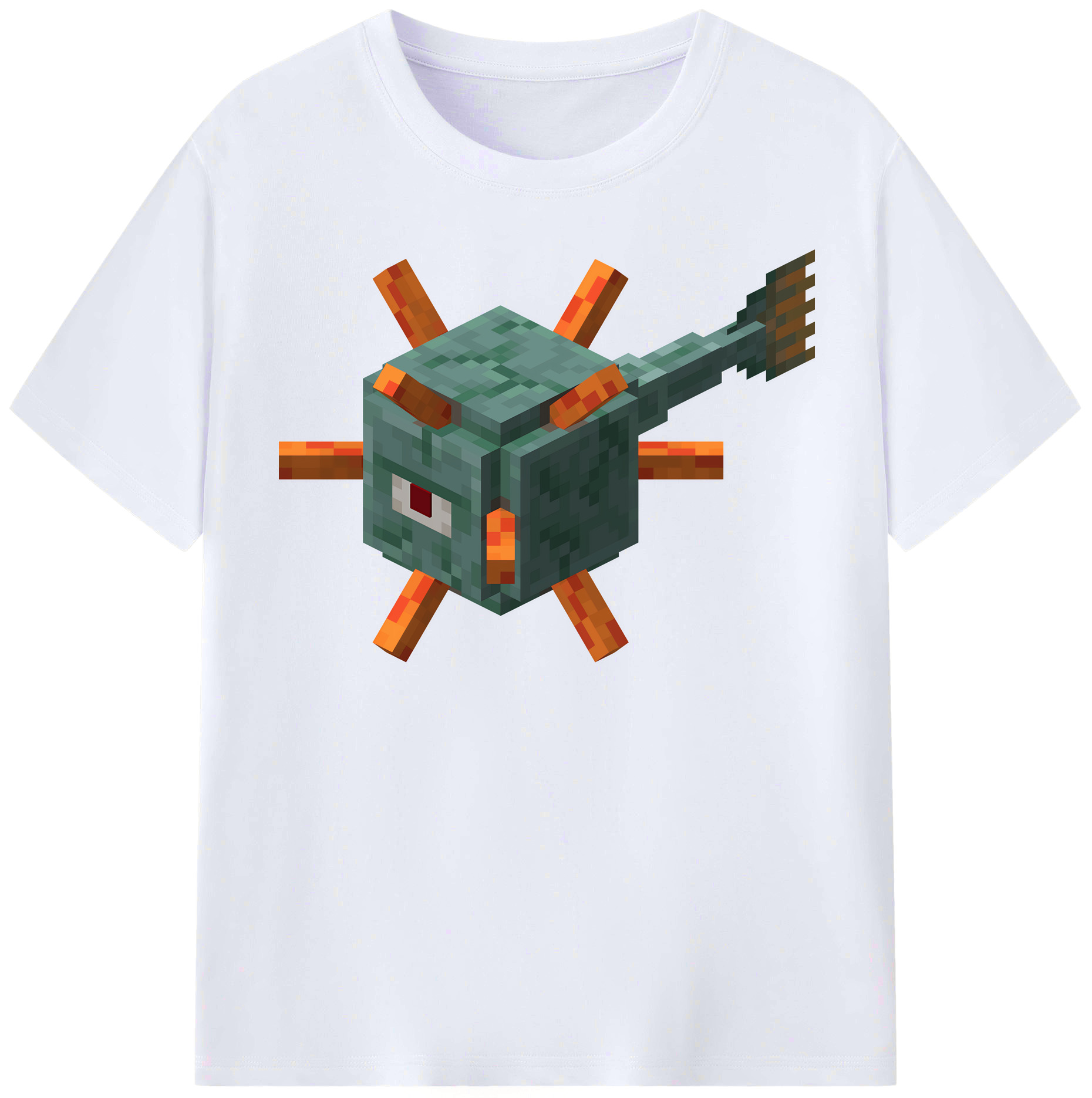 （画像用） マインクラフト ブロックの世界 Minecraft MC Block world レディースカジュアルプリントTシャツ（綿100％）