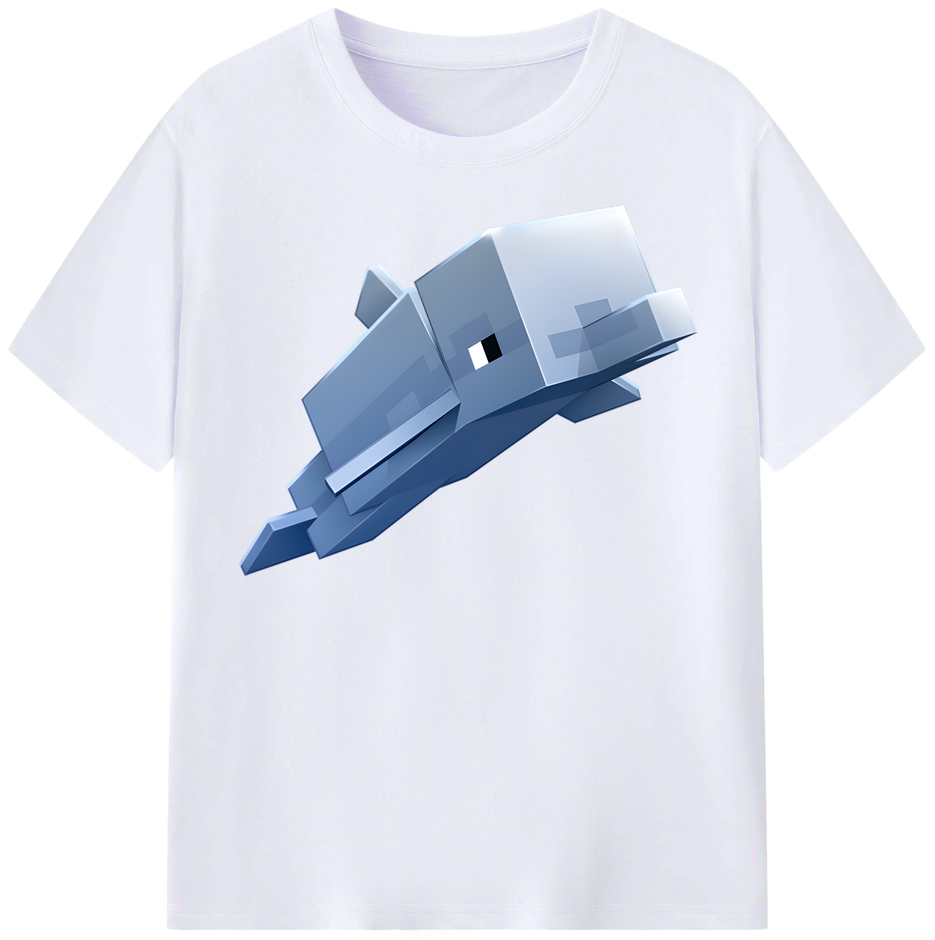 （画像用） マインクラフト ブロックの世界 Minecraft MC Block world レディースカジュアルプリントTシャツ（綿100％）