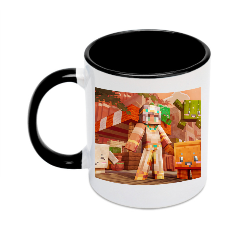 （画像用） マインクラフト ブロックの世界 Minecraft MC Block world カラーマグカップ