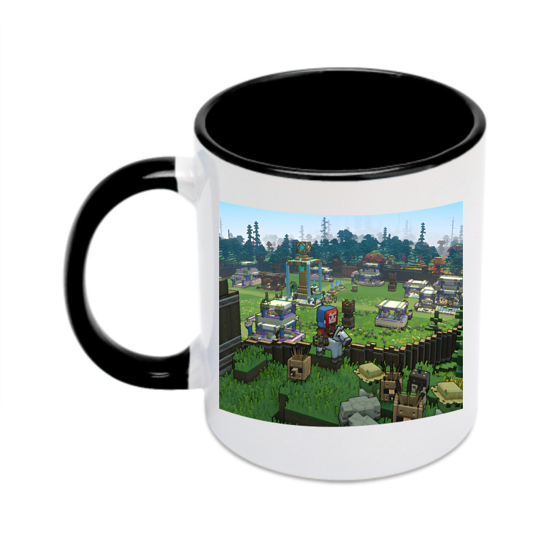 （画像用） マインクラフト ブロックの世界 Minecraft MC Block world カラーマグカップ