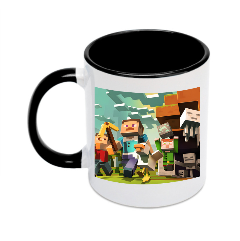 （画像用） マインクラフト ブロックの世界 Minecraft MC Block world カラーマグカップ