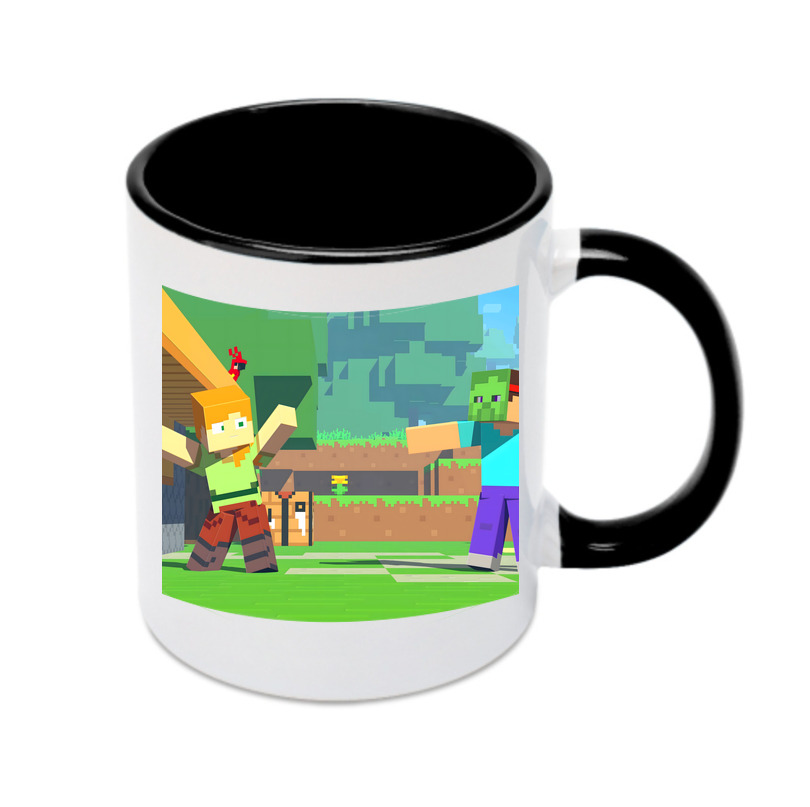（画像用） マインクラフト ブロックの世界 Minecraft MC Block world カラーマグカップ