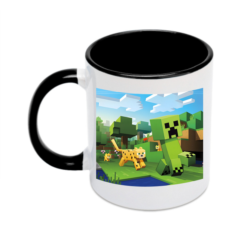 （画像用） マインクラフト ブロックの世界 Minecraft MC Block world カラーマグカップ