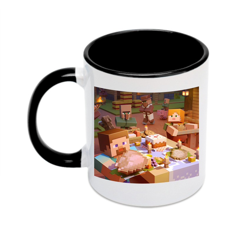 （画像用） マインクラフト ブロックの世界 Minecraft MC Block world カラーマグカップ