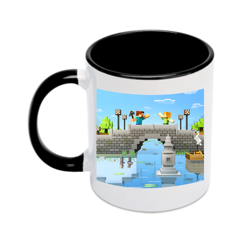 （画像用） マインクラフト ブロックの世界 Minecraft MC Block world カラーマグカップ