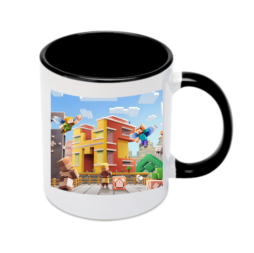 （画像用） マインクラフト ブロックの世界 Minecraft MC Block world カラーマグカップ