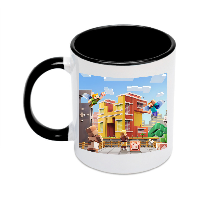 （画像用） マインクラフト ブロックの世界 Minecraft MC Block world カラーマグカップ