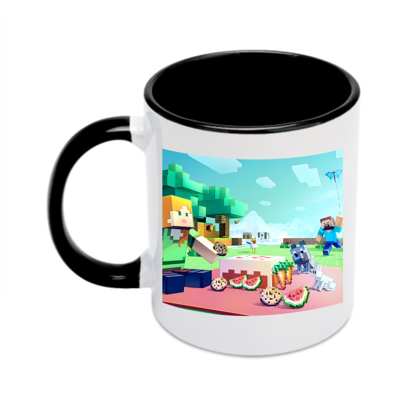 （画像用） マインクラフト ブロックの世界 Minecraft MC Block world カラーマグカップ