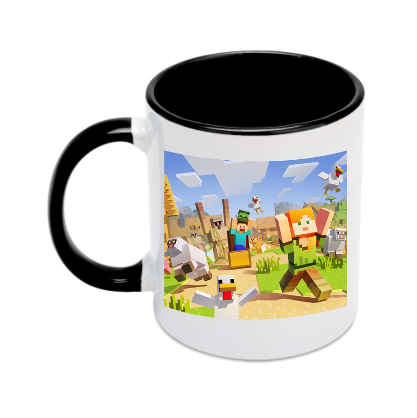 （画像用） マインクラフト ブロックの世界 Minecraft MC Block world カラーマグカップ