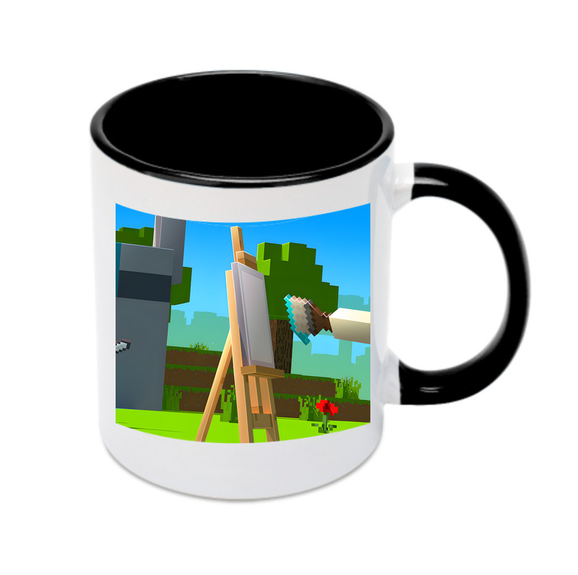 （画像用） マインクラフト ブロックの世界 Minecraft MC Block world カラーマグカップ
