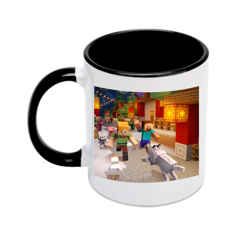 （画像用） マインクラフト ブロックの世界 Minecraft MC Block world カラーマグカップ