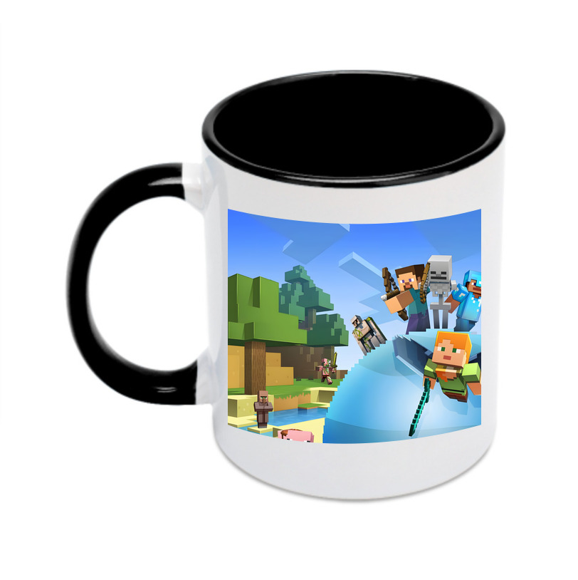 （画像用） マインクラフト ブロックの世界 Minecraft MC Block world カラーマグカップ