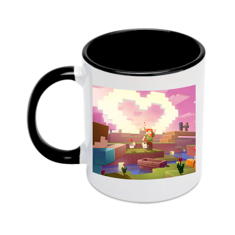 （画像用） マインクラフト ブロックの世界 Minecraft MC Block world カラーマグカップ