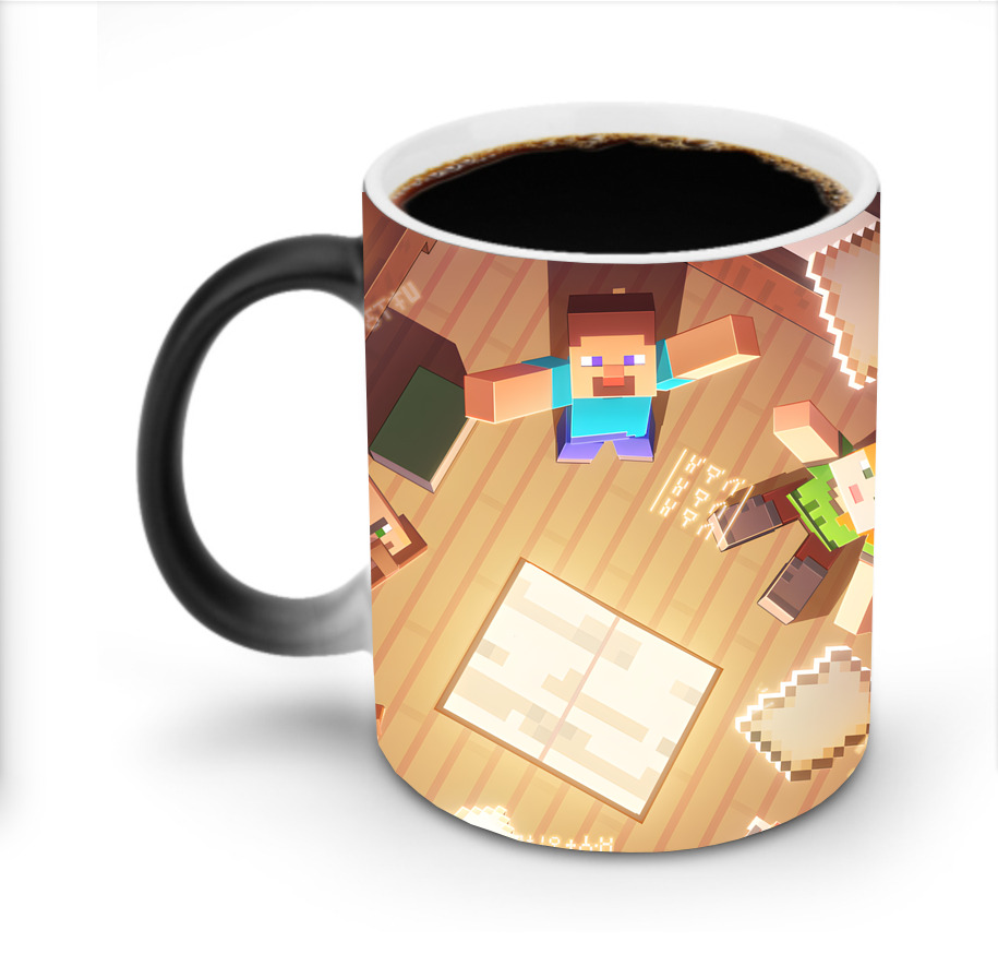 （画像用） マインクラフト ブロックの世界 Minecraft MC Block world 温度変色マグカップ