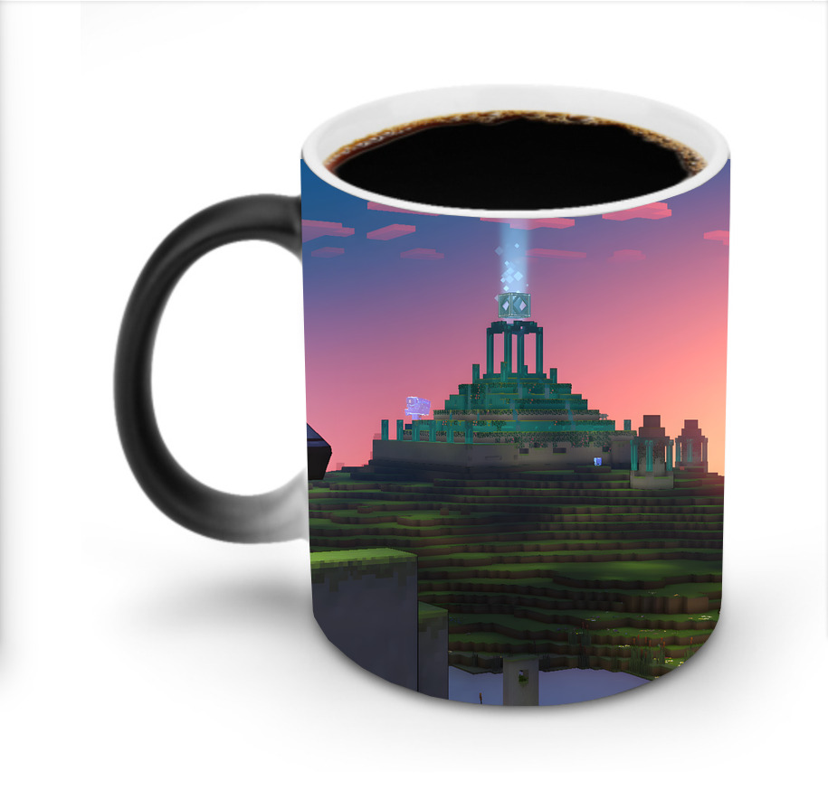 （画像用） マインクラフト ブロックの世界 Minecraft MC Block world 温度変色マグカップ