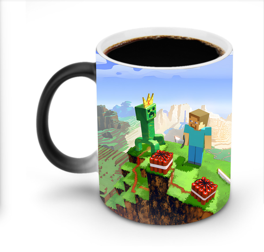 （画像用） マインクラフト ブロックの世界 Minecraft MC Block world 温度変色マグカップ