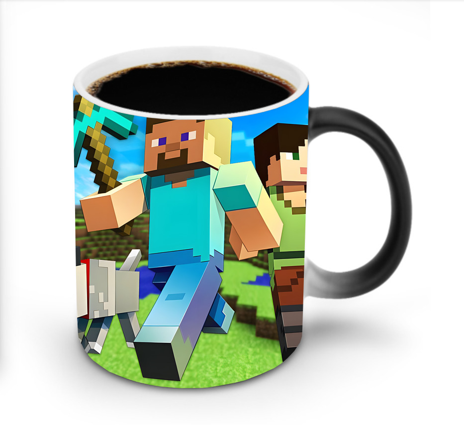 （画像用） マインクラフト ブロックの世界 Minecraft MC Block world 温度変色マグカップ
