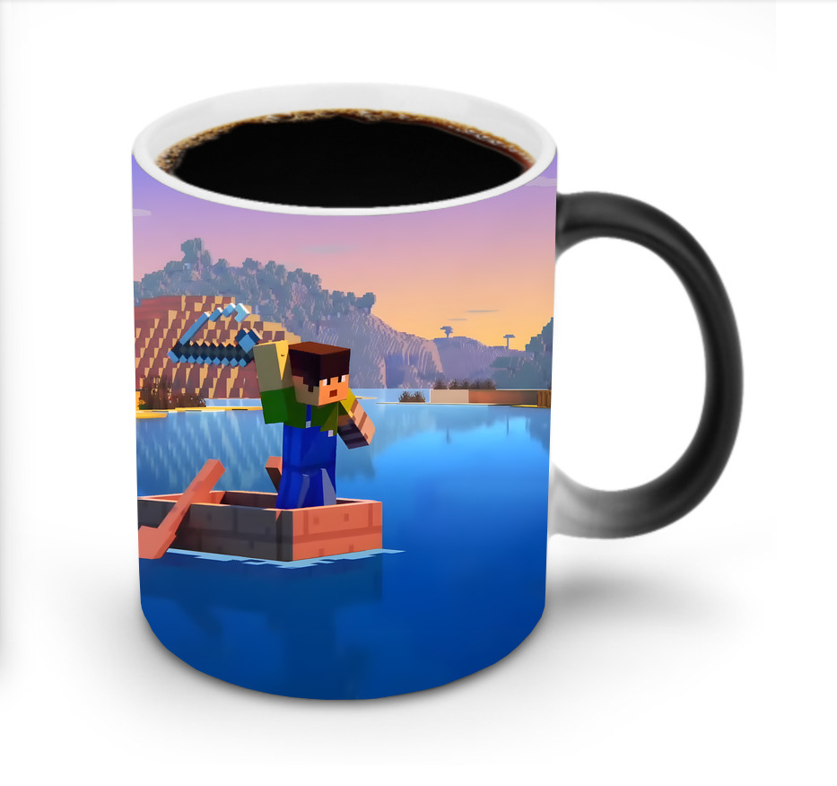 （画像用） マインクラフト ブロックの世界 Minecraft MC Block world 温度変色マグカップ
