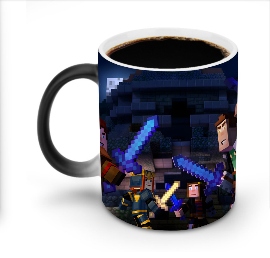 （画像用） マインクラフト ブロックの世界 Minecraft MC Block world 温度変色マグカップ