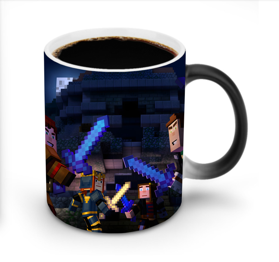 （画像用） マインクラフト ブロックの世界 Minecraft MC Block world 温度変色マグカップ