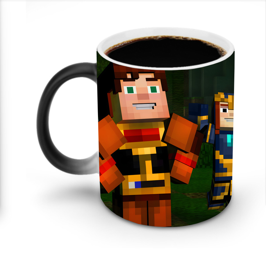 （画像用） マインクラフト ブロックの世界 Minecraft MC Block world 温度変色マグカップ