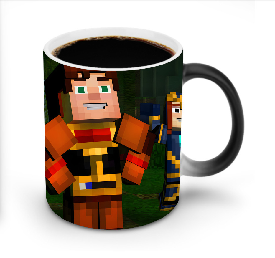 （画像用） マインクラフト ブロックの世界 Minecraft MC Block world 温度変色マグカップ
