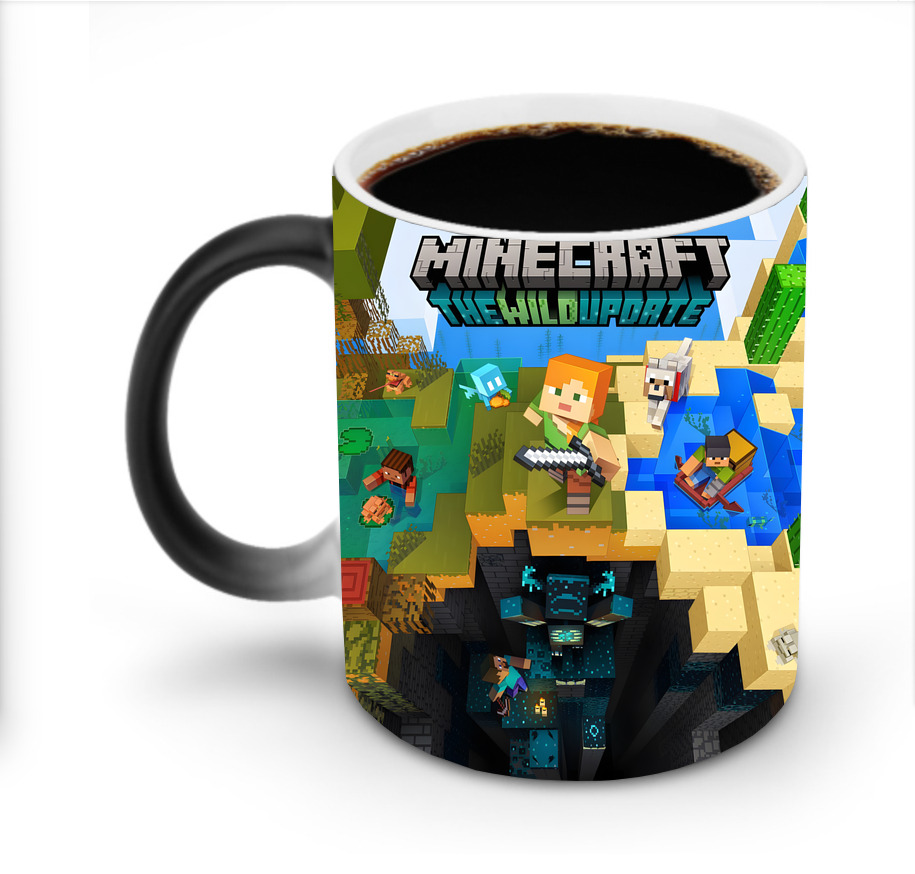 （画像用） マインクラフト ブロックの世界 Minecraft MC Block world 温度変色マグカップ
