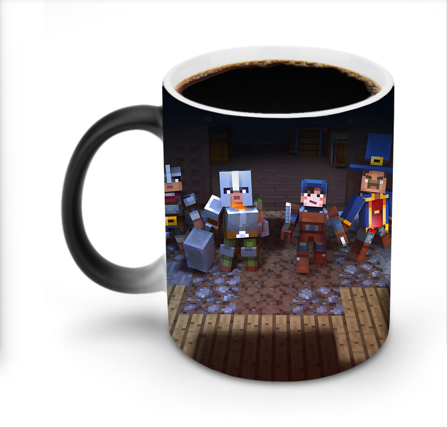 （画像用） マインクラフト ブロックの世界 Minecraft MC Block world 温度変色マグカップ
