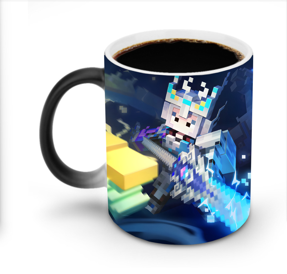 （画像用） マインクラフト ブロックの世界 Minecraft MC Block world 温度変色マグカップ