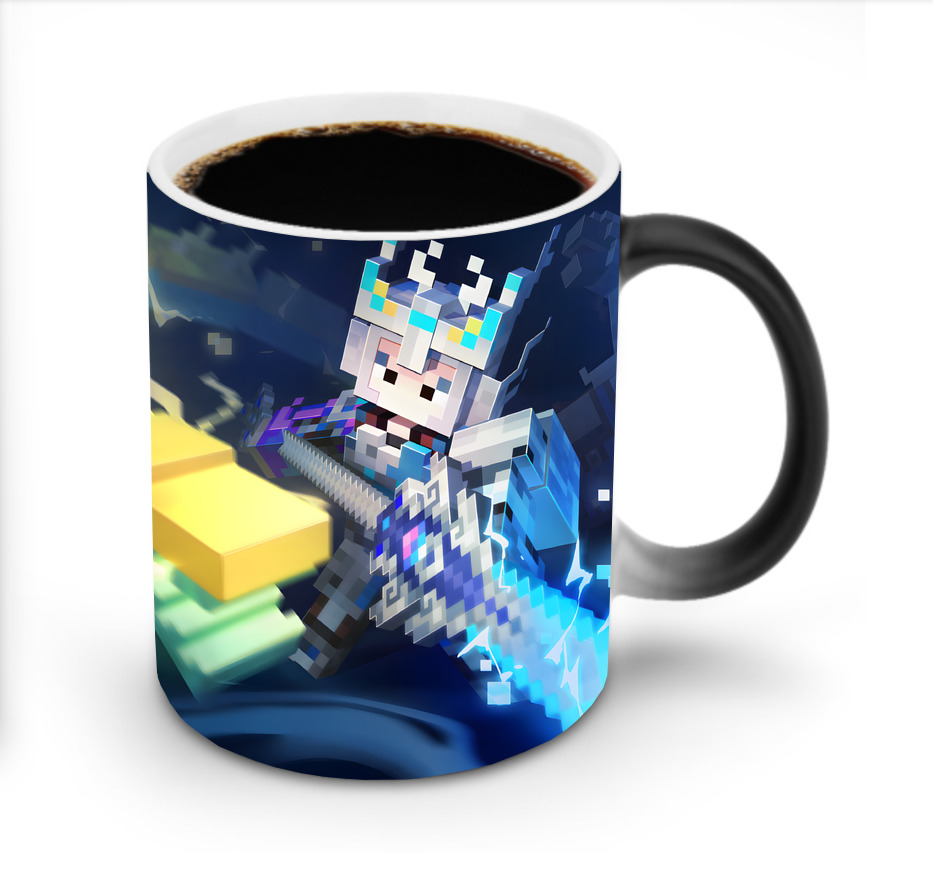 （画像用） マインクラフト ブロックの世界 Minecraft MC Block world 温度変色マグカップ