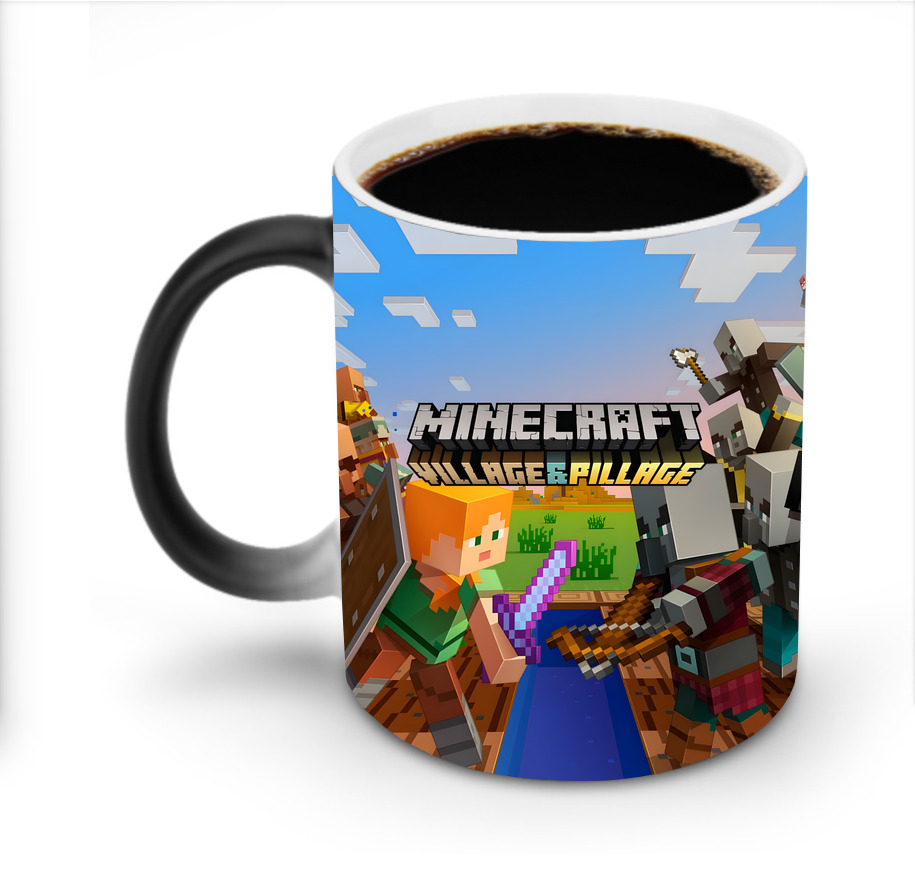 （画像用） マインクラフト ブロックの世界 Minecraft MC Block world 温度変色マグカップ
