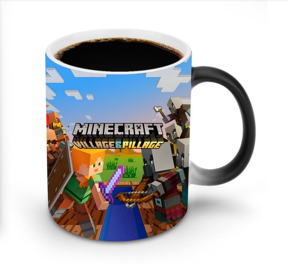 （画像用） マインクラフト ブロックの世界 Minecraft MC Block world 温度変色マグカップ