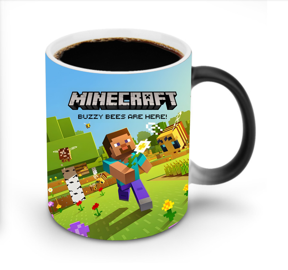（画像用） マインクラフト ブロックの世界 Minecraft MC Block world 温度変色マグカップ