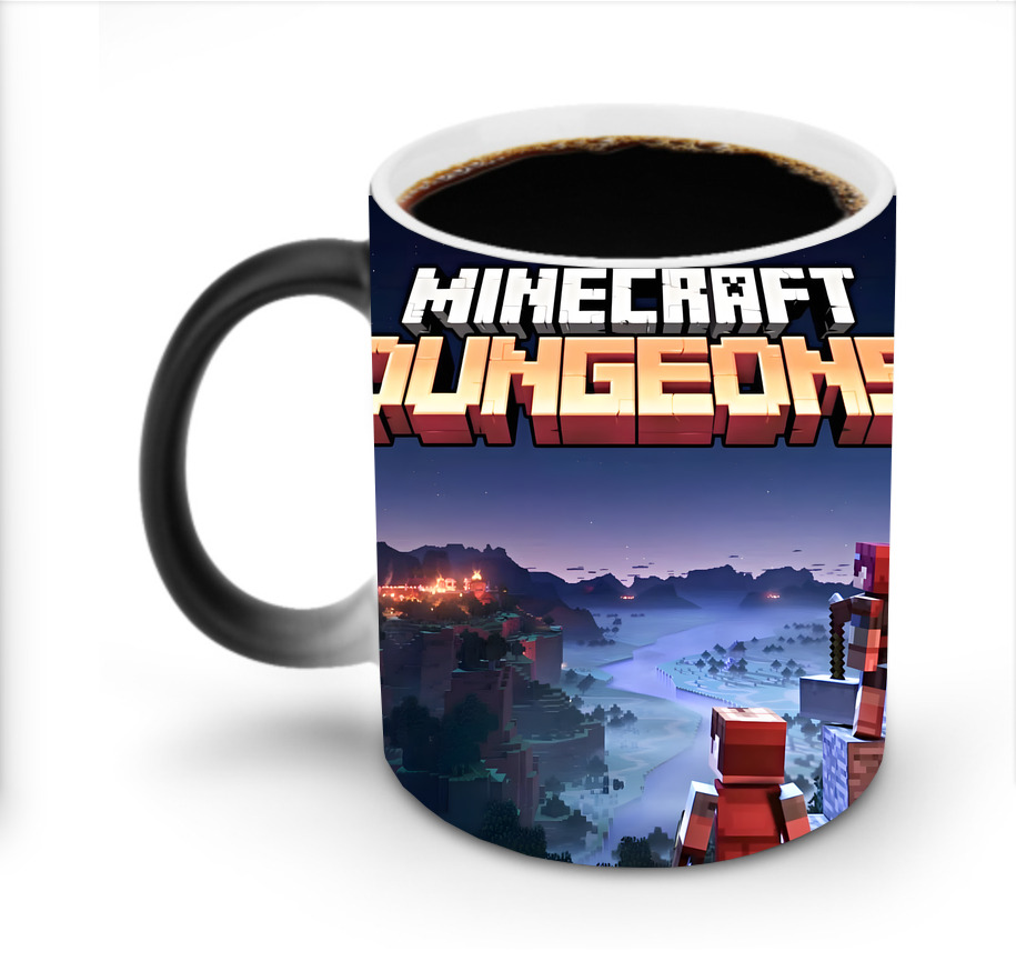 （画像用） マインクラフト ブロックの世界 Minecraft MC Block world 温度変色マグカップ