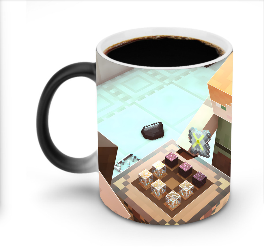 （画像用） マインクラフト ブロックの世界 Minecraft MC Block world 温度変色マグカップ
