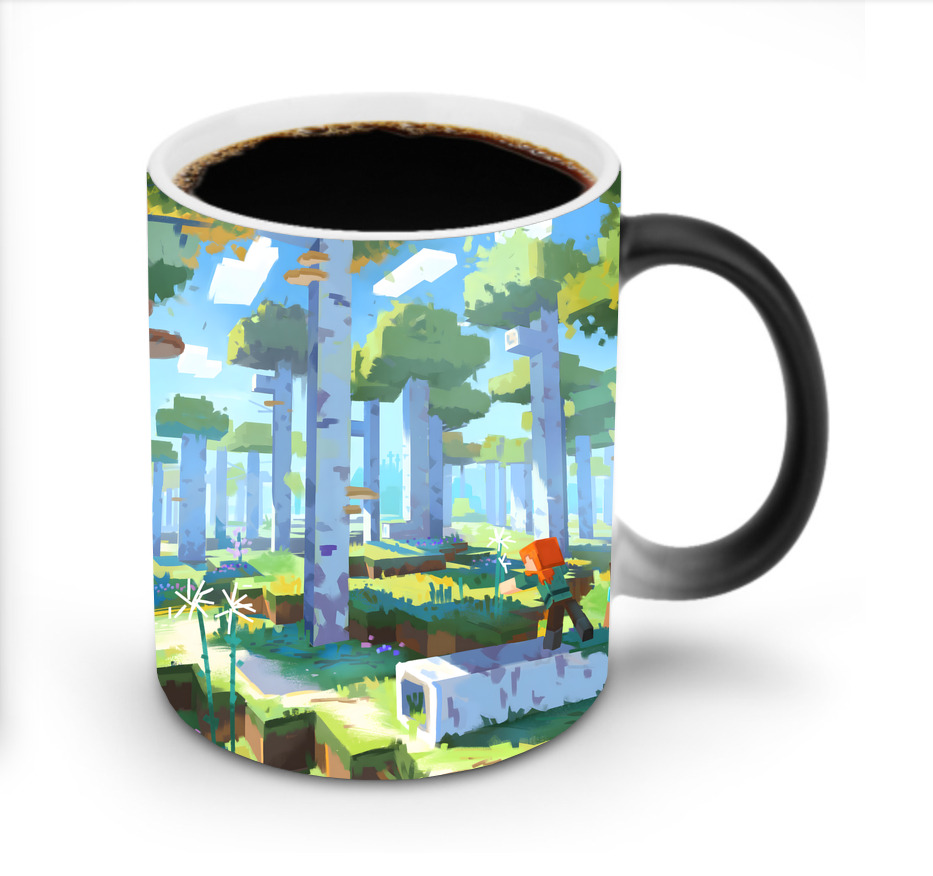 （画像用） マインクラフト ブロックの世界 Minecraft MC Block world 温度変色マグカップ