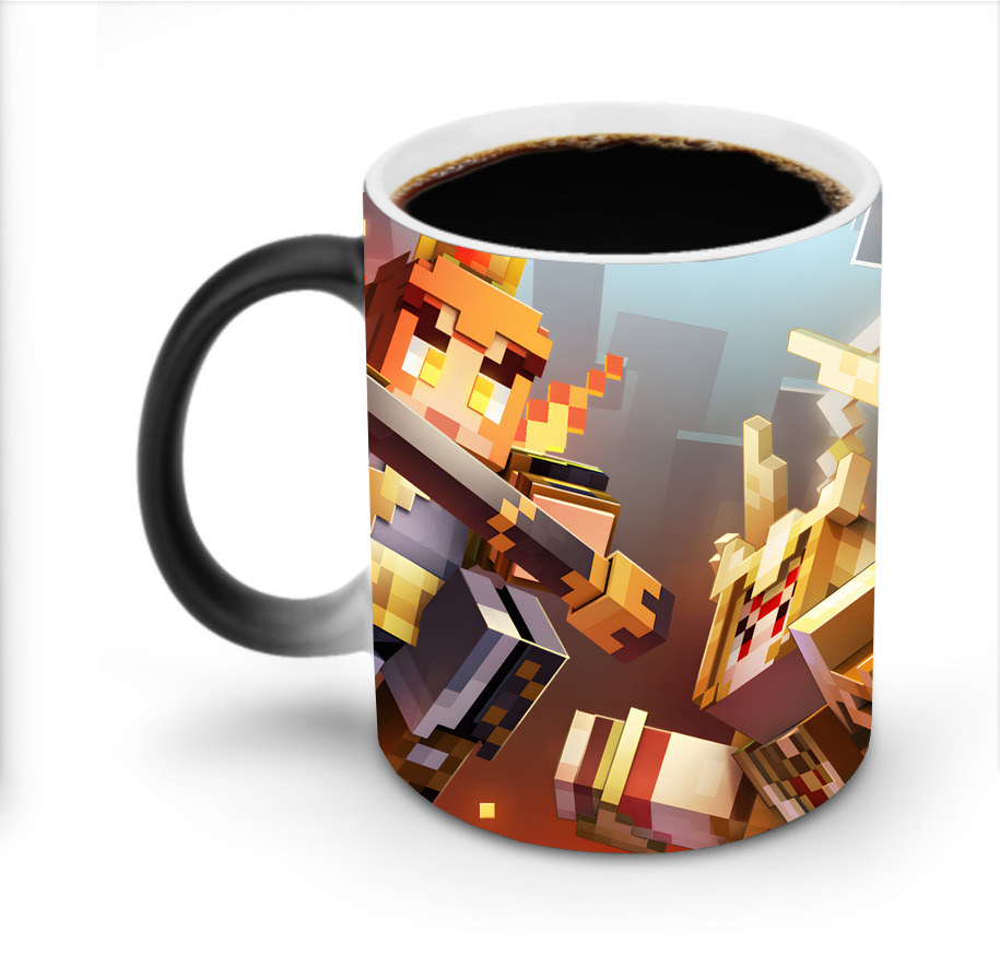 （画像用） マインクラフト ブロックの世界 Minecraft MC Block world 温度変色マグカップ