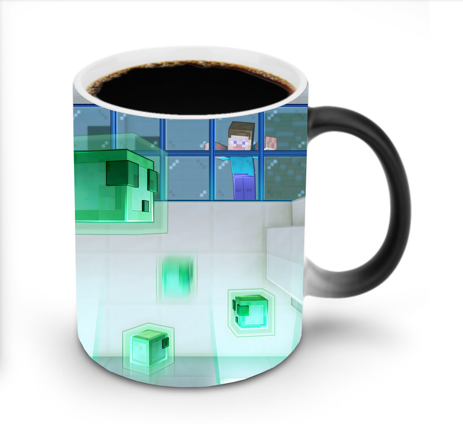 （画像用） マインクラフト ブロックの世界 Minecraft MC Block world 温度変色マグカップ