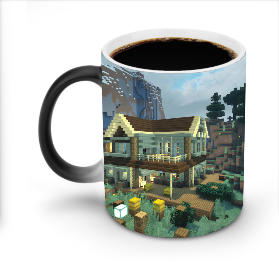 （画像用） マインクラフト ブロックの世界 Minecraft MC Block world 温度変色マグカップ