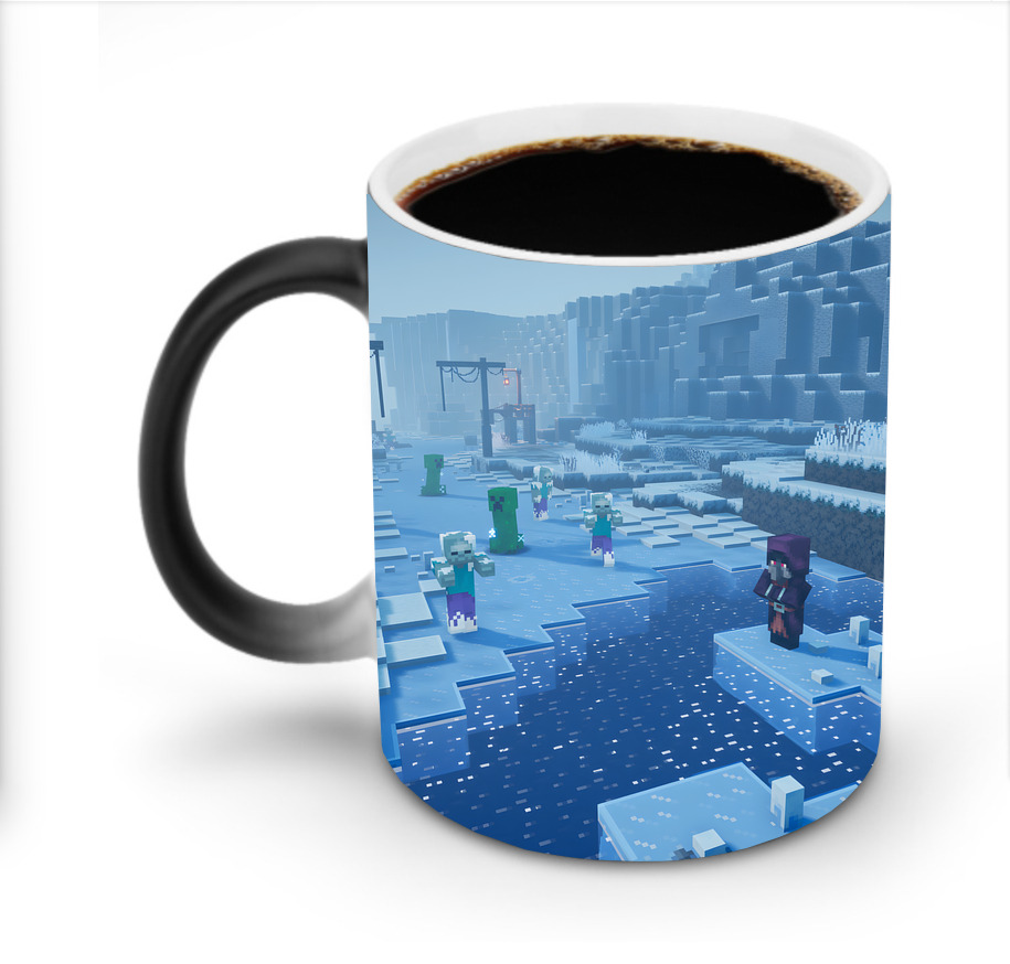（画像用） マインクラフト ブロックの世界 Minecraft MC Block world 温度変色マグカップ