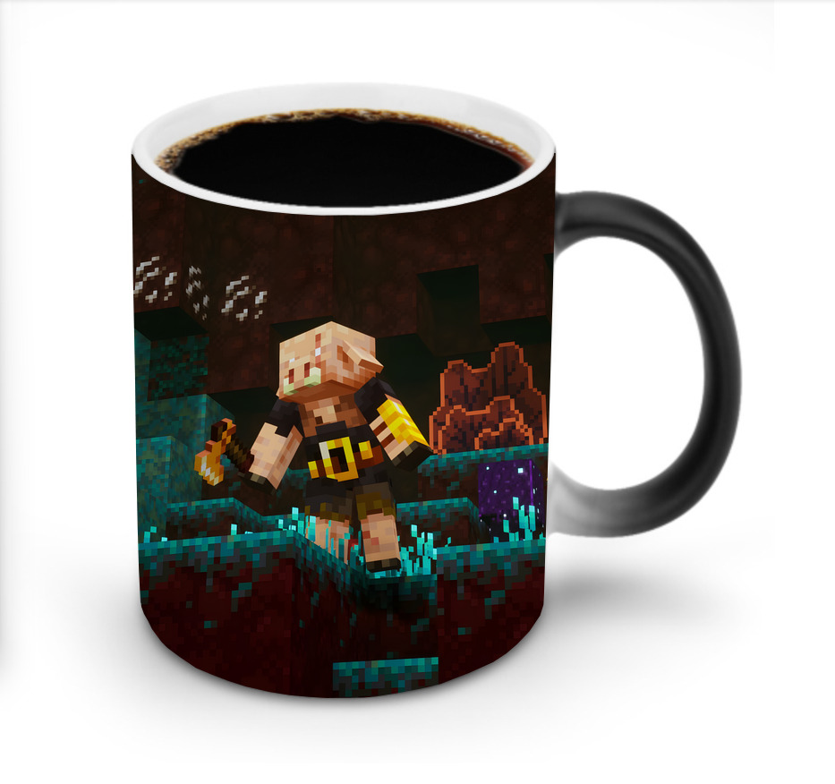 （画像用） マインクラフト ブロックの世界 Minecraft MC Block world 温度変色マグカップ