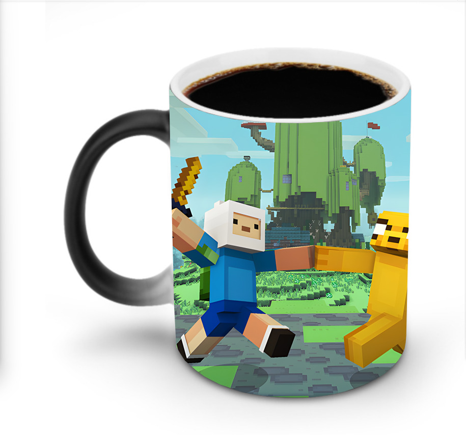 （画像用） マインクラフト ブロックの世界 Minecraft MC Block world 温度変色マグカップ