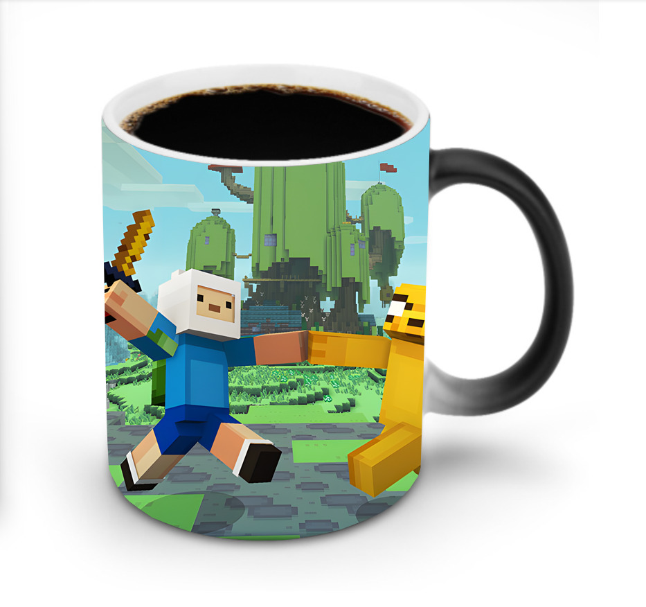 （画像用） マインクラフト ブロックの世界 Minecraft MC Block world 温度変色マグカップ