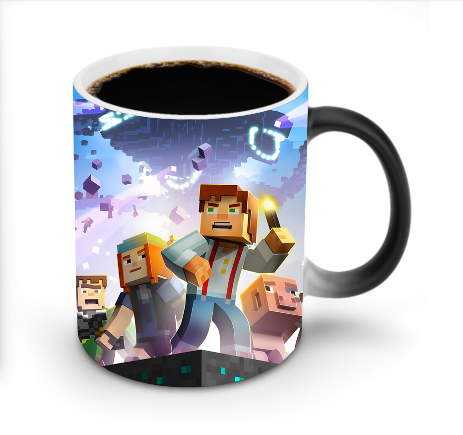 （画像用） マインクラフト ブロックの世界 Minecraft MC Block world 温度変色マグカップ