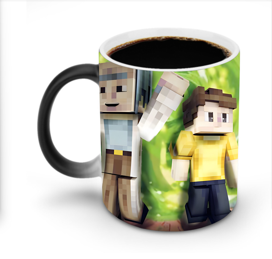 （画像用） マインクラフト ブロックの世界 Minecraft MC Block world 温度変色マグカップ