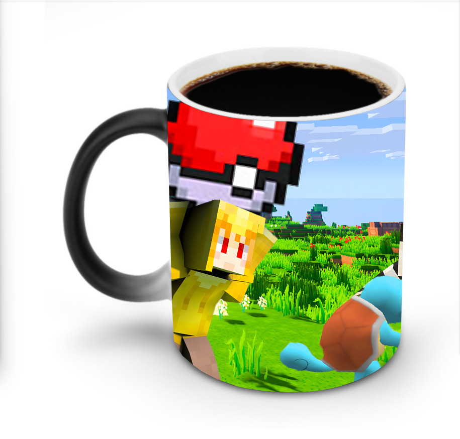 （画像用） マインクラフト ブロックの世界 Minecraft MC Block world 温度変色マグカップ