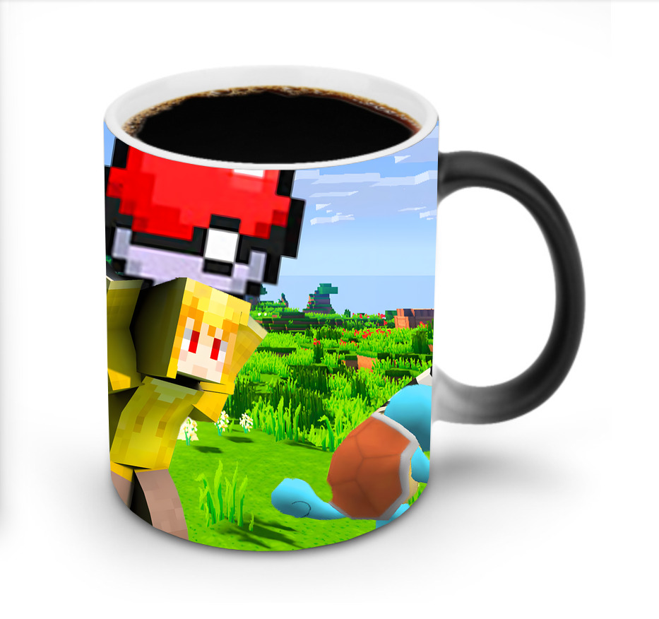 （画像用） マインクラフト ブロックの世界 Minecraft MC Block world 温度変色マグカップ