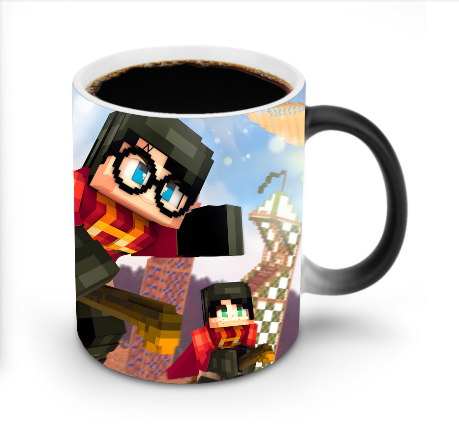 （画像用） マインクラフト ブロックの世界 Minecraft MC Block world 温度変色マグカップ