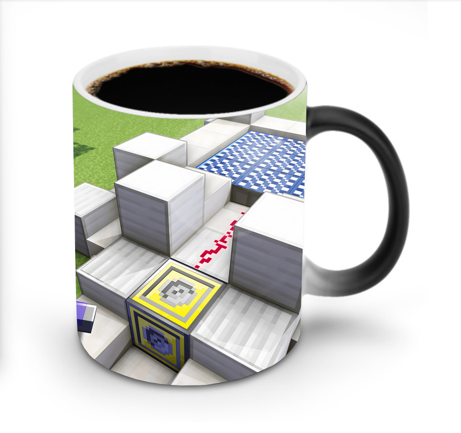 （画像用） マインクラフト ブロックの世界 Minecraft MC Block world 温度変色マグカップ